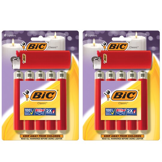 bic cigarette lighters Classic Lighters, Cigar Maxi Lighter, Full Size, 5 BIC Classic Lighter, 12-Packs, Color: